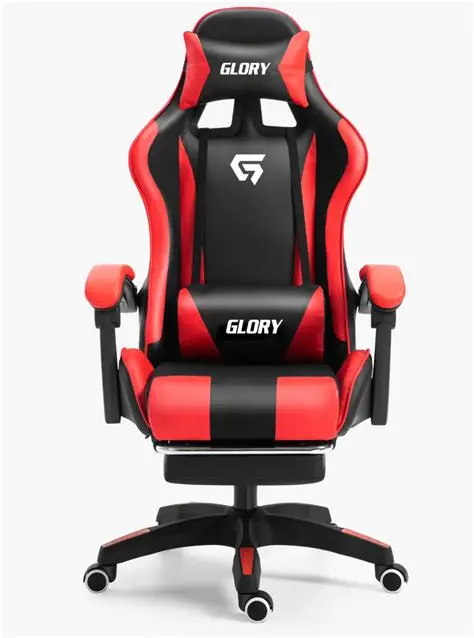 GLORY Gaming Chair Ergonomic Racing Style – Red & Black