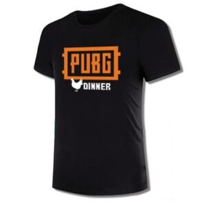 PUBG Dinner Printed Black T-Shirt – Gamer Edition